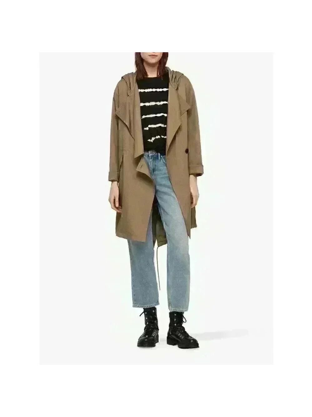 All saints bexley‎ Parker hooded lightweight jacket XS oversized fits up to XL